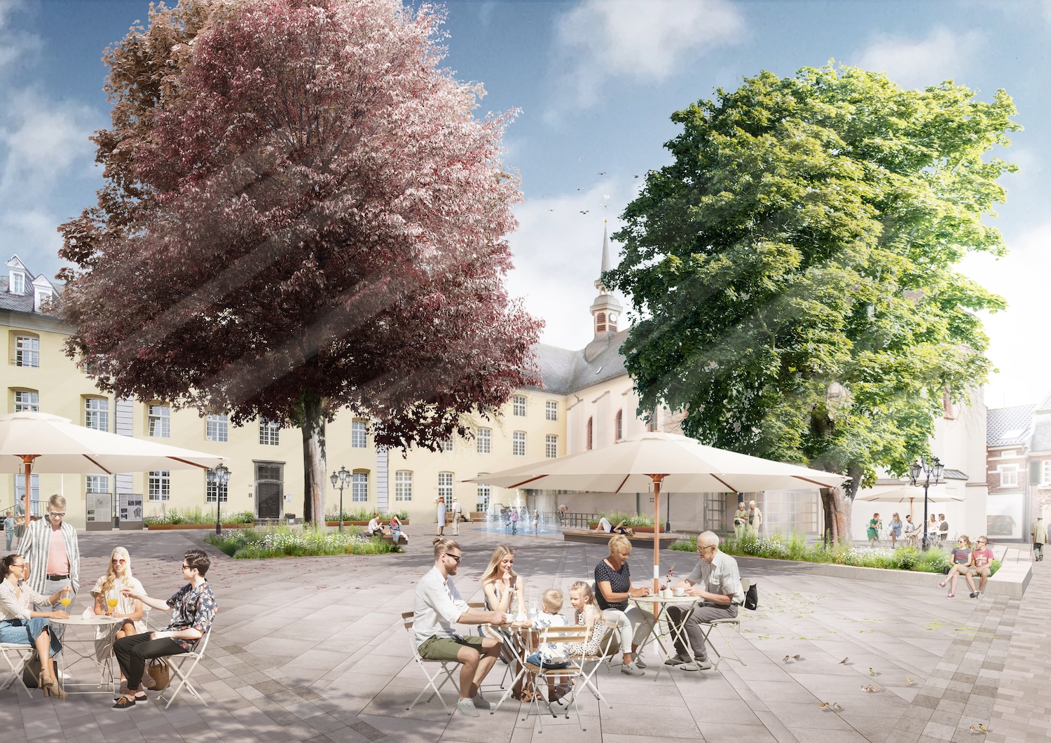 Neugestaltung Kreuzherrenplatz in Brüggen, geplant vom Ingenieurbüro Angenvoort + Barth in Krefeld