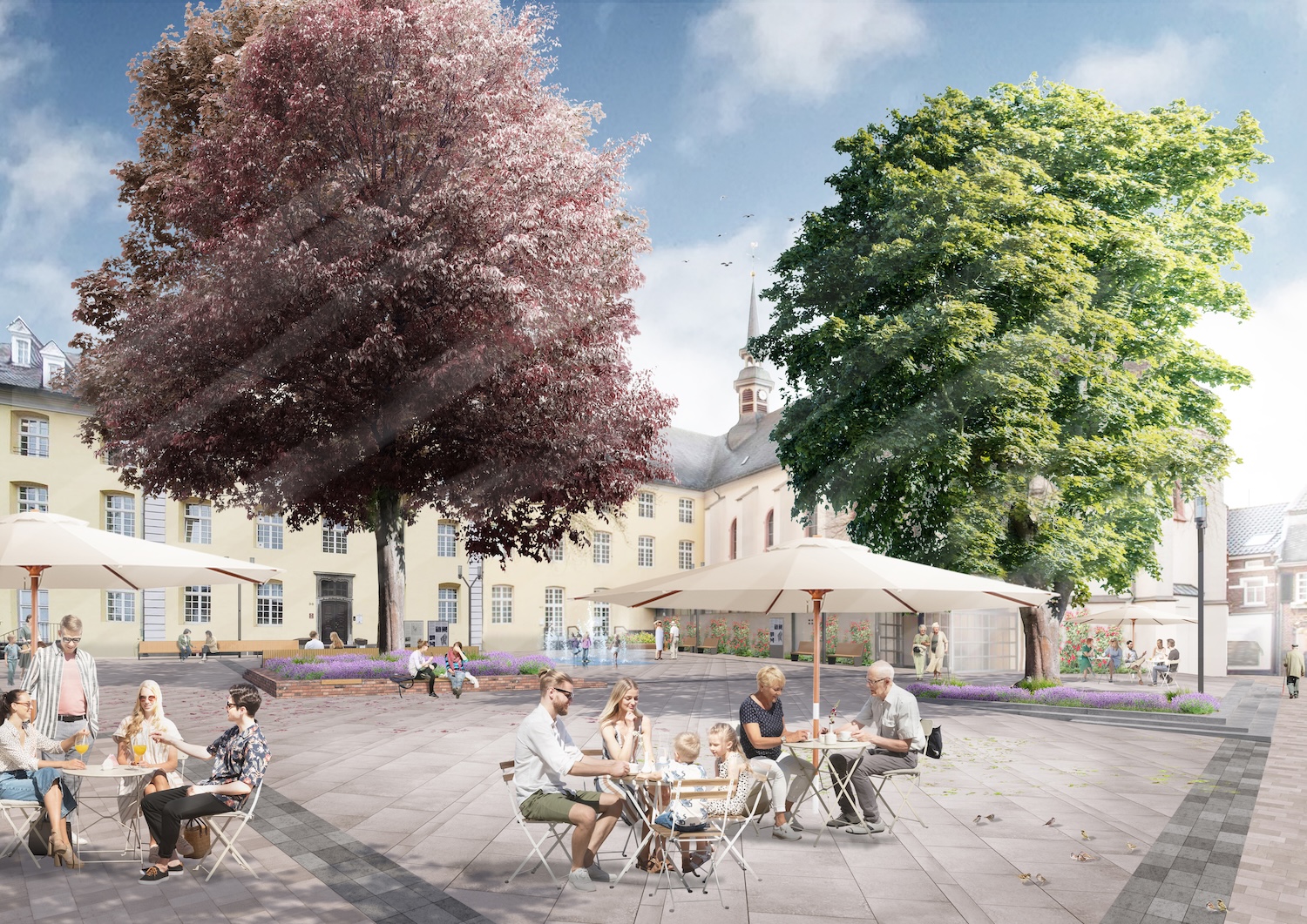 Neugestaltung Kreuzherrenplatz in Brüggen, geplant vom Ingenieurbüro Angenvoort + Barth in Krefeld