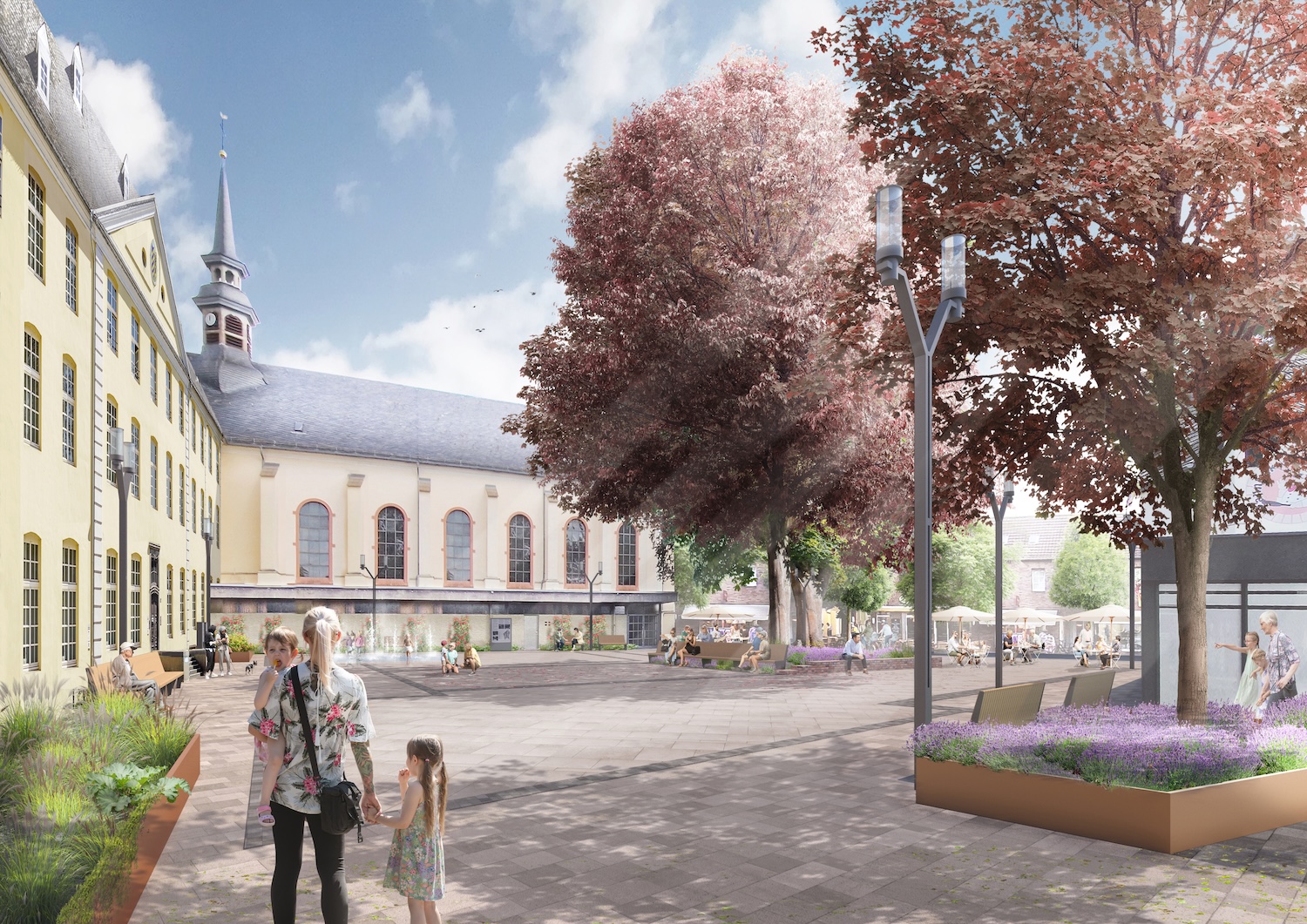 Neugestaltung Kreuzherrenplatz in Brüggen, geplant vom Ingenieurbüro Angenvoort + Barth in Krefeld